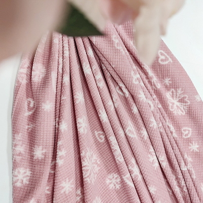 De zachte Jacquard drukte Roze Micro- Polaire Stof 160gsm