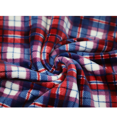 Plaid Gedrukte 280gsm-Micro- Vachtstof voor Kledingstuksjaal