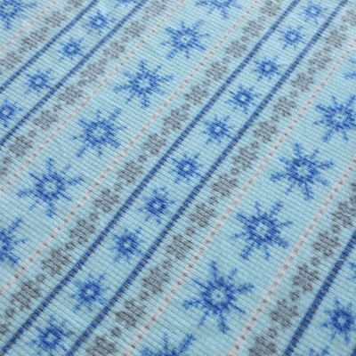 Micro- van het sneeuwvlokpatroon Vachtstof Één Kant Gedrukte Jacquard