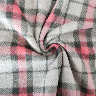 Plaid Gedrukte van de Micro- Klassieke Polair Vachtstof voor de Kleding van Sjaalshandschoenen